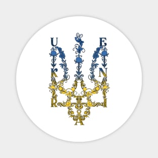 Ukraine floral tryzub Magnet